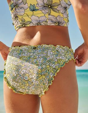 Bas de bikini cheeky réversible en fibres recyclées FIELDS OF FLOWERS