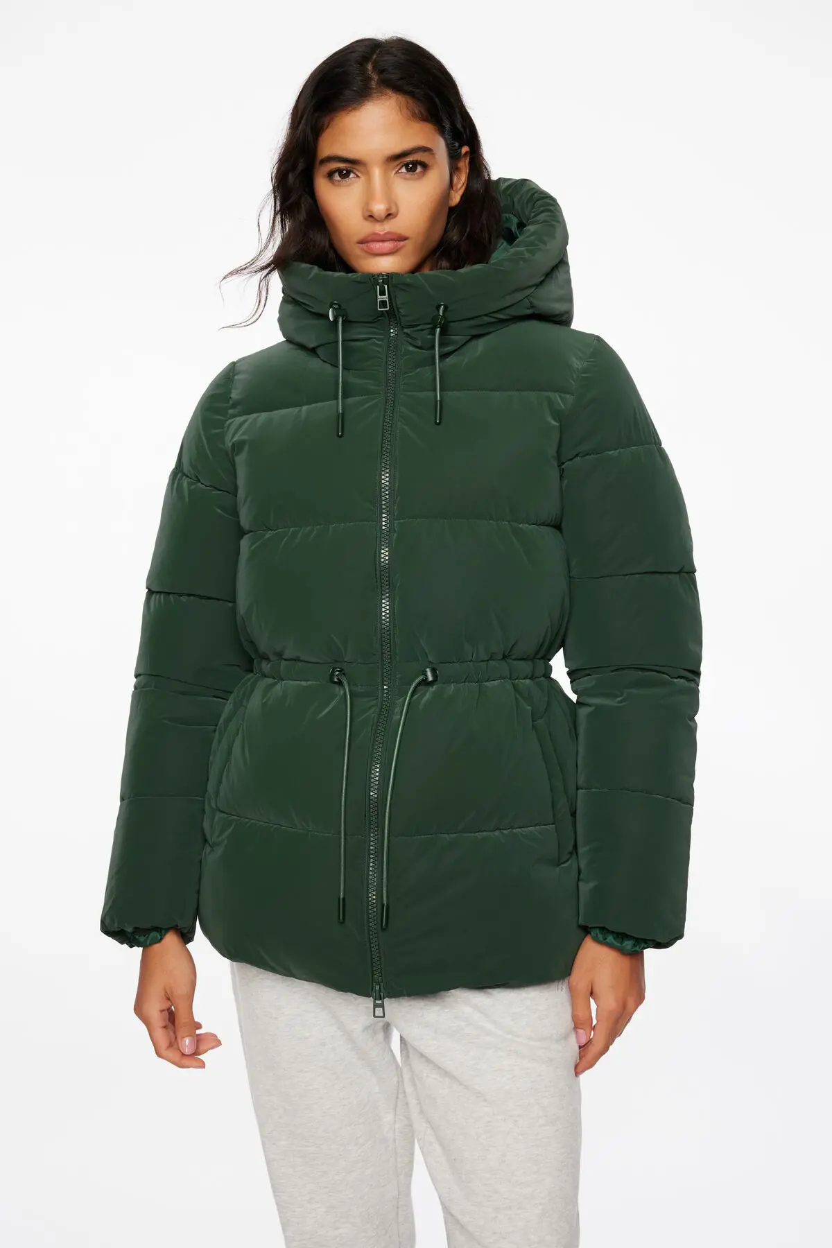 Dynamite Lustre Puff ™ Cinched Waist Puffer Jacket. 3