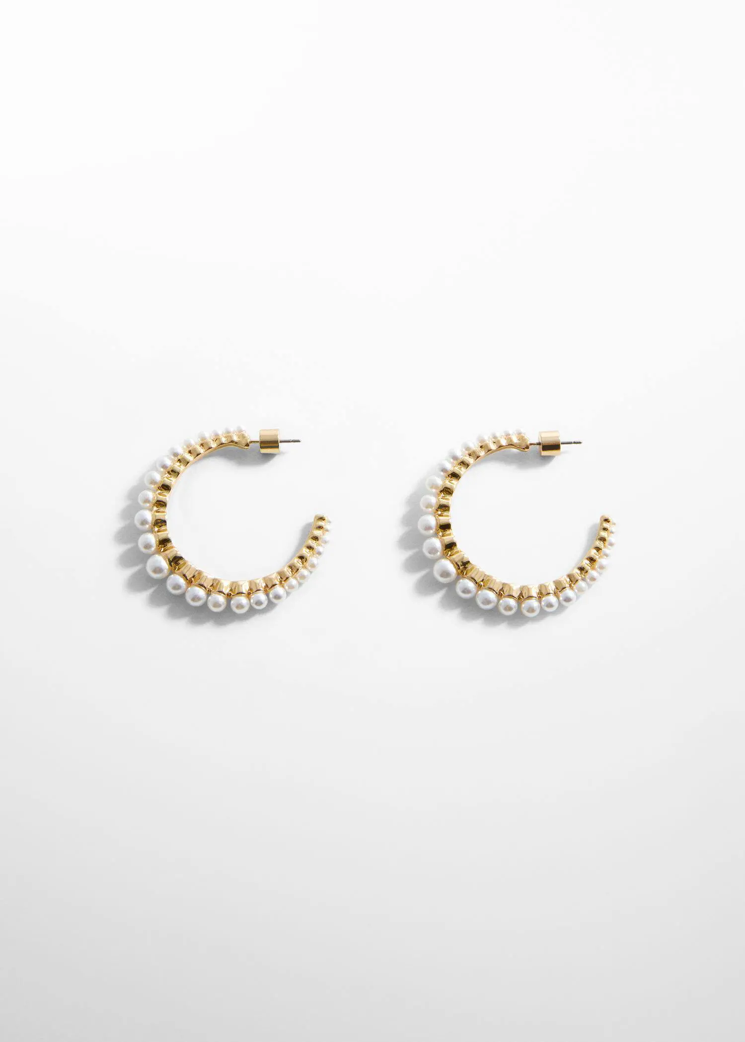 Mango Pearl hoops earrings. 2