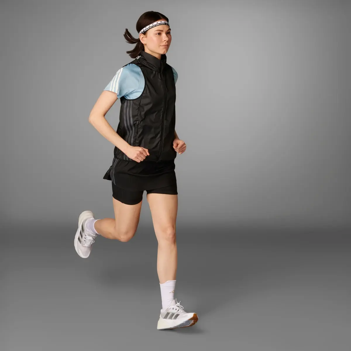 Adidas Jupe-short de running Run Icons 3 bandes. 3