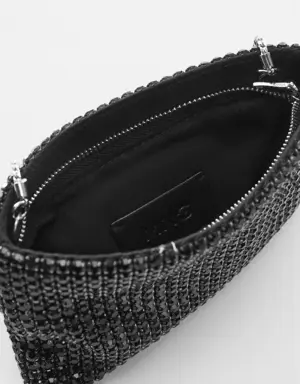 Chain bag with crystals