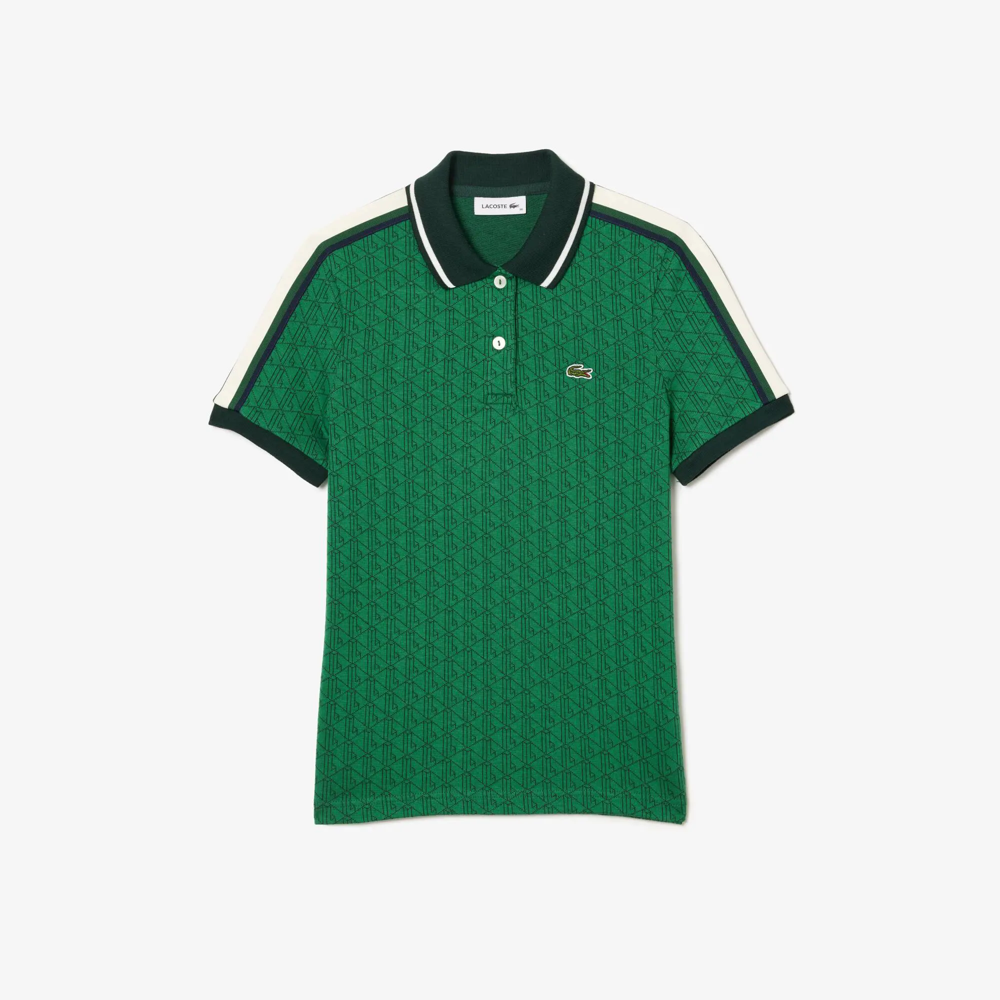 Lacoste Slim Fit Lacoste Monogram Jacquard Polo Shirt. 2