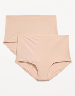 Old Navy Maternity 2-Pack Rollover-Waist Brief Underwear beige