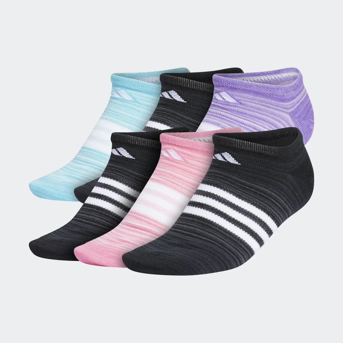 Adidas Superlite Ombre No-Show Socks 6 Pairs. 2