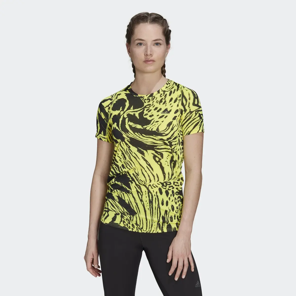 Adidas T-shirt de running imprimé intégral Fast. 2