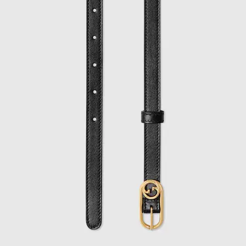Gucci Thin belt with Round Interlocking G. 2