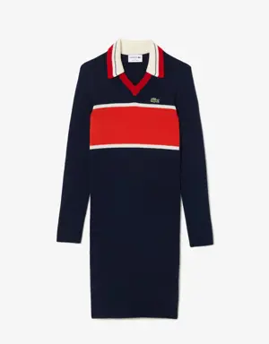 French Made Contrast Polo Dress