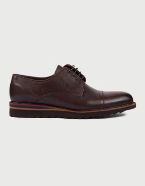 Kahverengi %100 Deri Klasik Ayakkabı