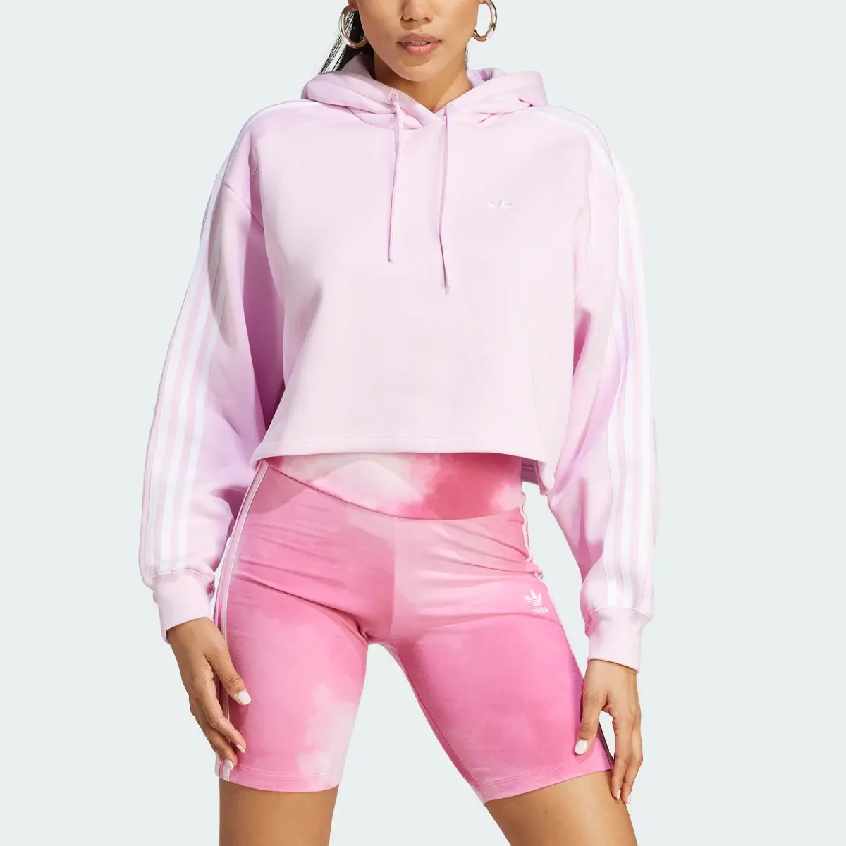 Adidas Adicolor Classics Cropped Hoodie. 1