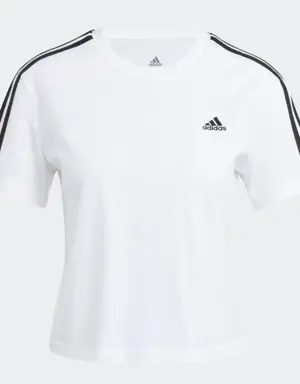 Adidas Essentials Loose 3-Stripes Cropped Tee