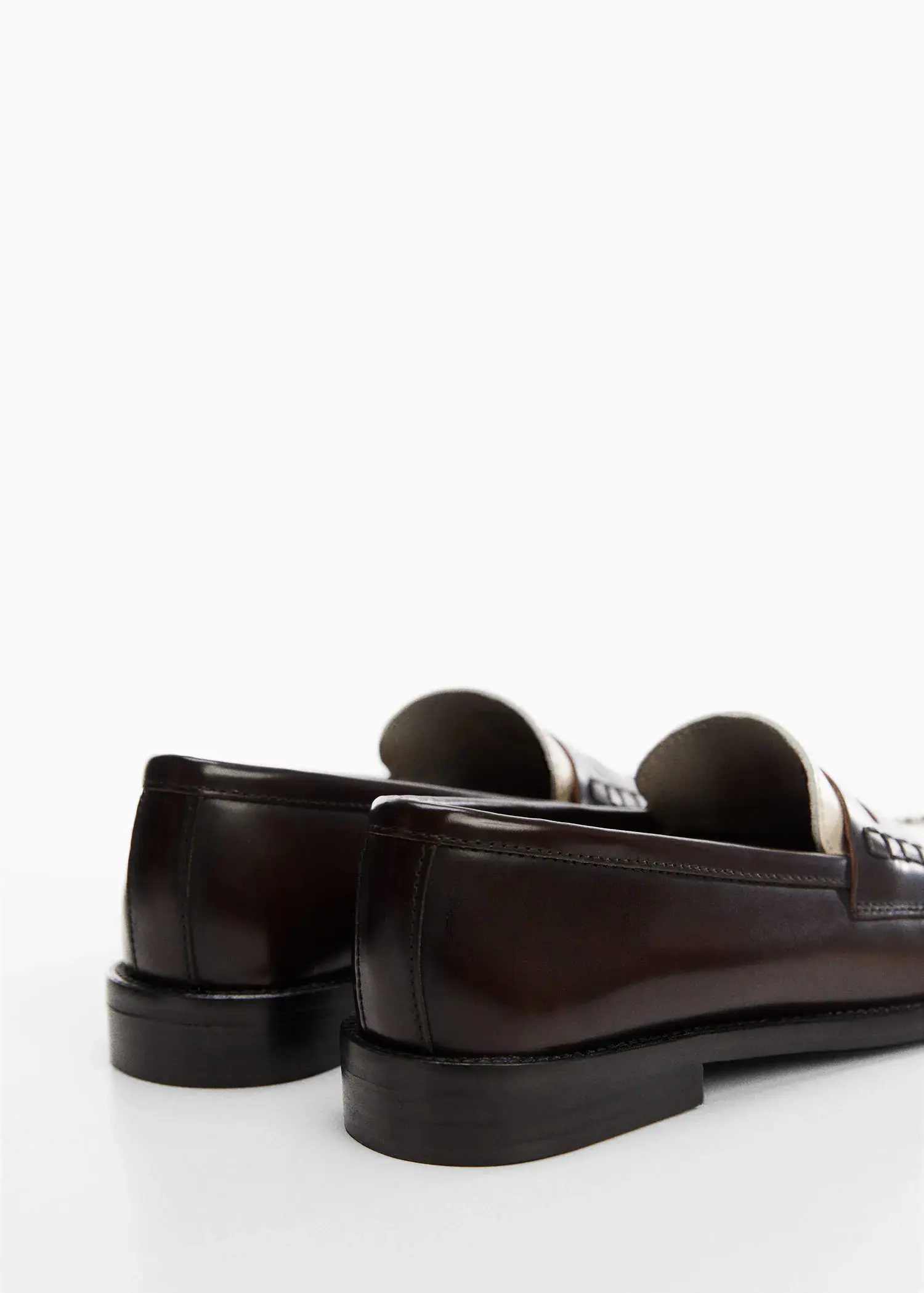Mango Leather penny loafers. 3
