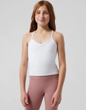 Athleta Girl All Day Longline Bra white