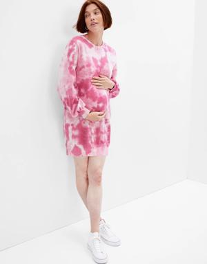 Maternity Sweatshirt Dress pink