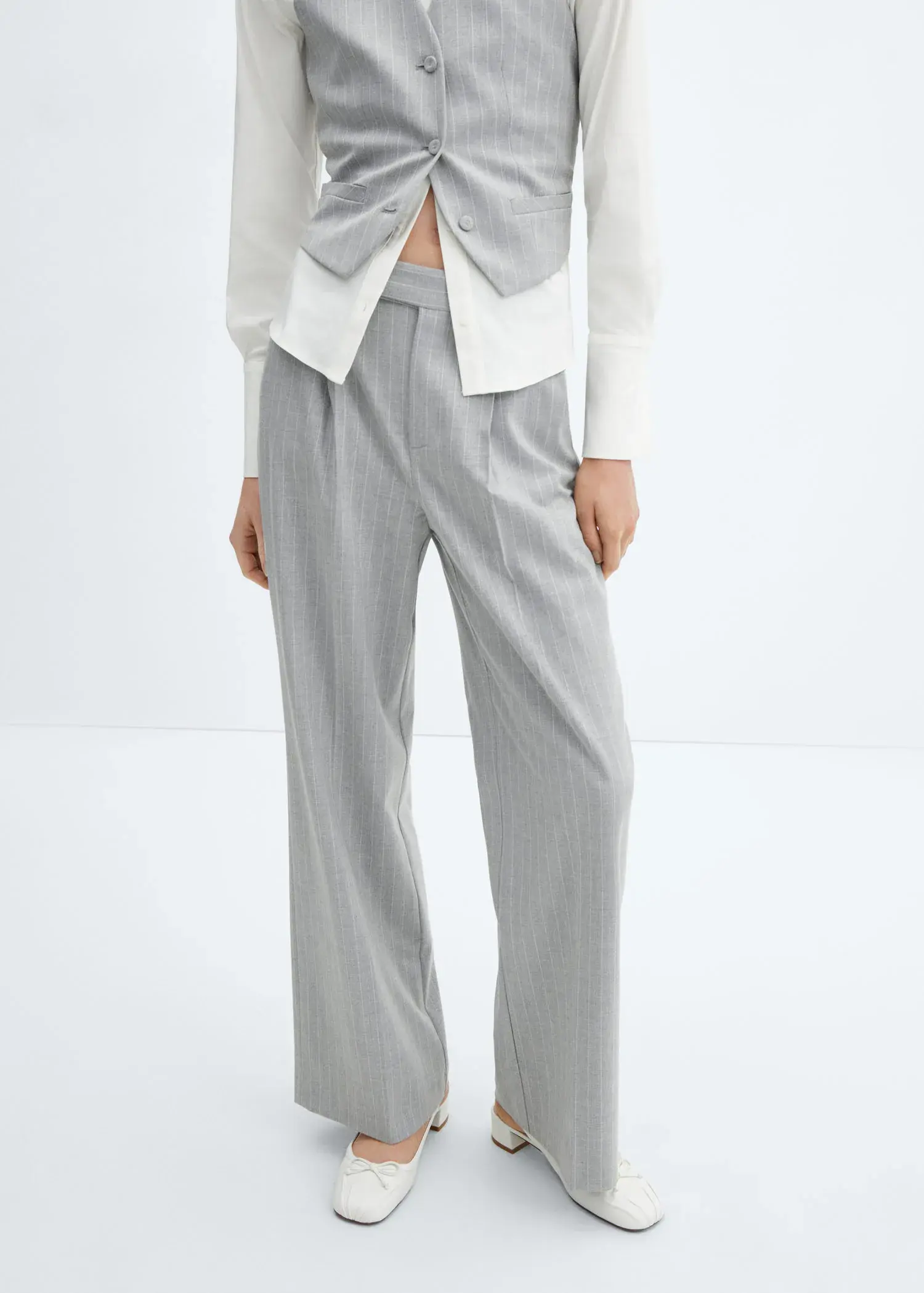 Mango Pinstripe suit trousers. 2