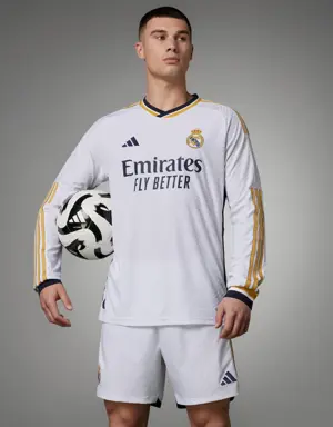 Adidas Real Madrid 23/24 Long Sleeve Home Authentic Jersey