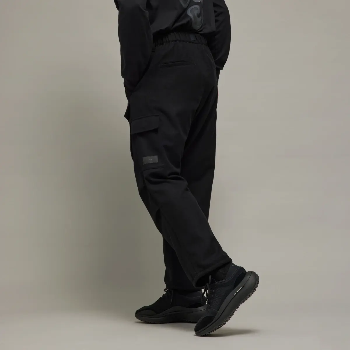 Adidas Y-3 Wool Flannel Cargo Joggers. 2