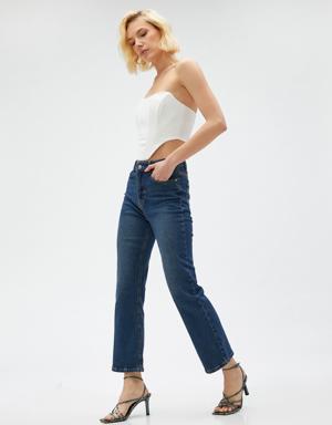 İspanyol Paça Kot Pantolon - Victoria Crop Jean