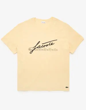 Lacoste Men's Big Fit Signature Print T-Shirt