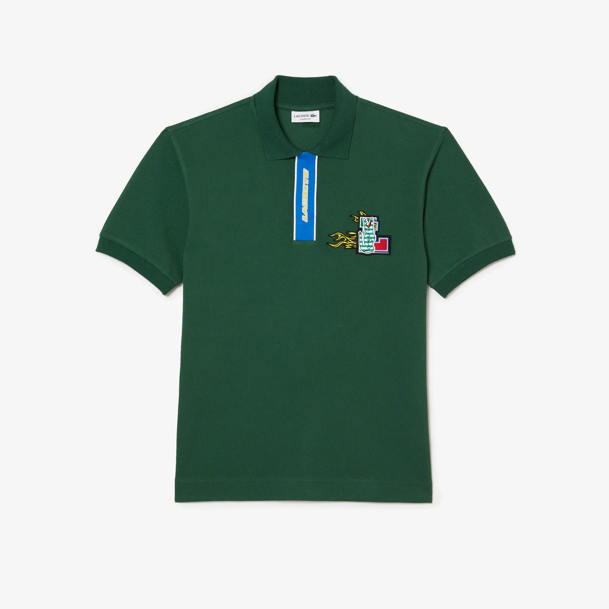 Lacoste Men's Contrast Placket And Crocodile Badge Polo . 1