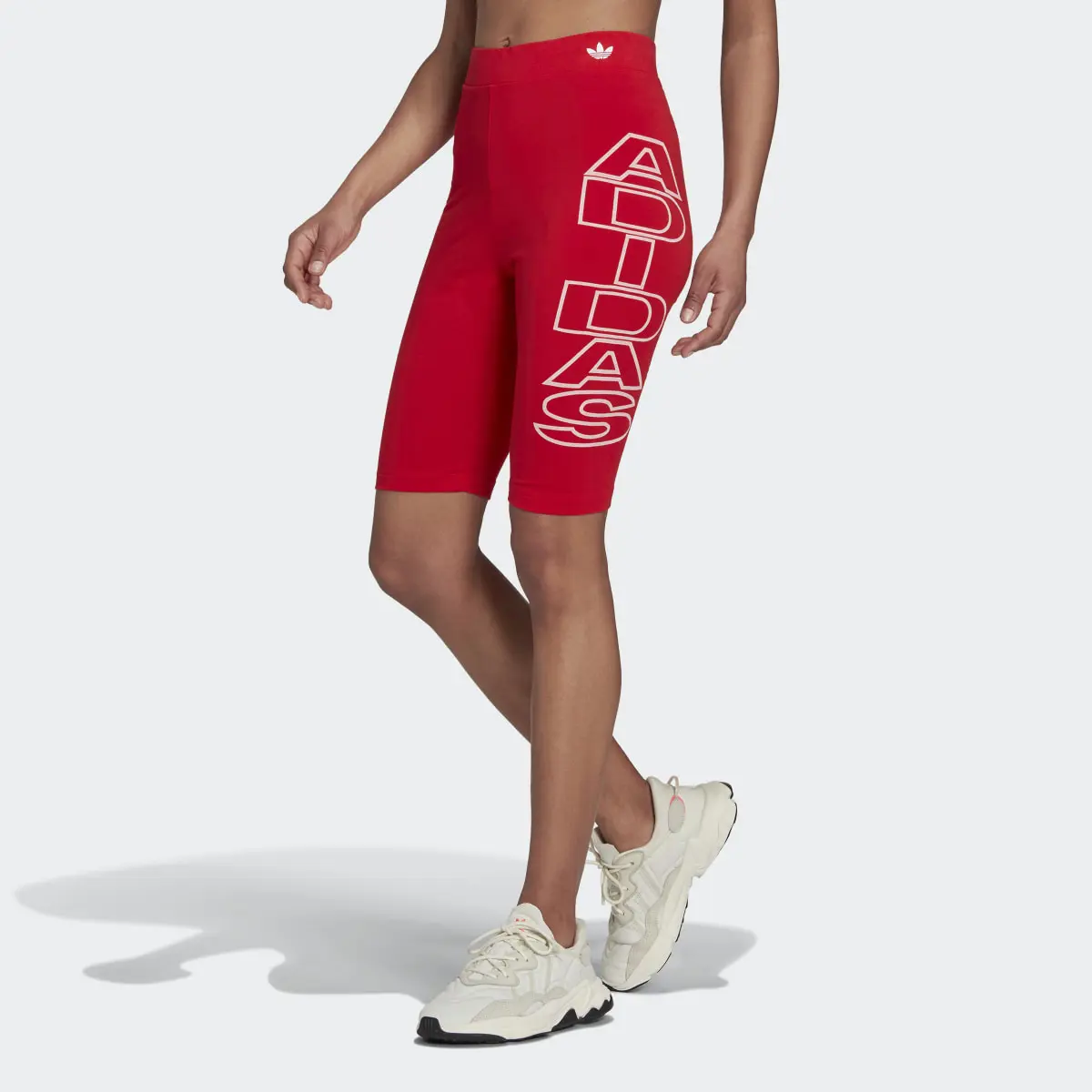 Adidas Mid-Waist Letter Short Tights. 1