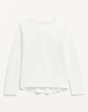 Softest Long-Sleeve T-Shirt for Girls white