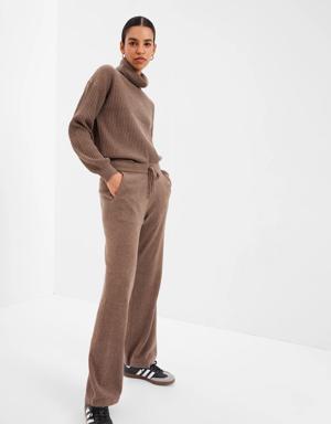 CashSoft Straight Sweater Pants brown