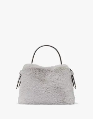 Knott Faux Fur Mini Crossbody Tote