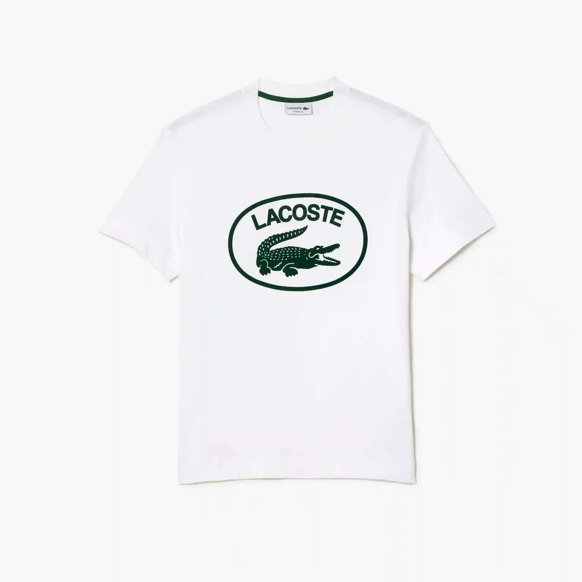 Lacoste Men's Relaxed Fit Branded Cotton T-Shirt. 2