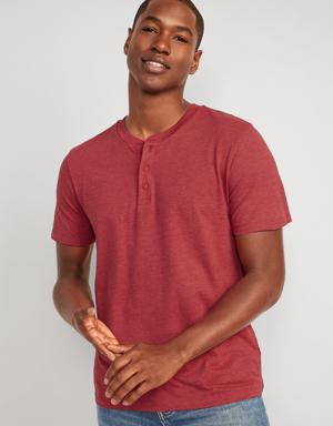 Old Navy Soft-Washed Short-Sleeve Henley T-Shirt for Men red
