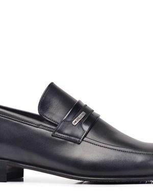 Siyah Klasik Loafer Kösele Erkek Ayakkabı -12370-