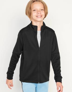 Techie Fleece Mock-Neck Zip-Front Jacket for Boys black