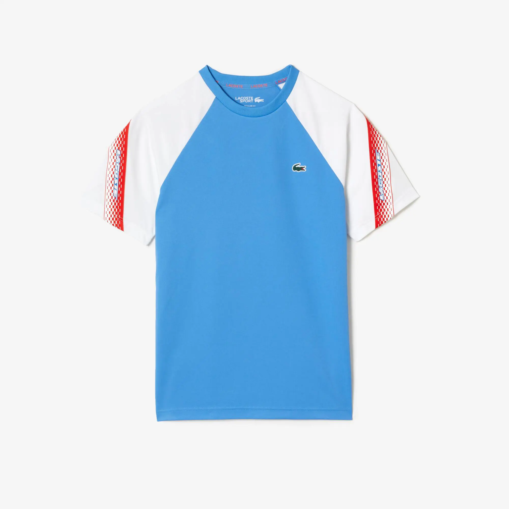 Lacoste Men’s Lacoste Sport Regular Fit Logo Stripe T-shirt. 2