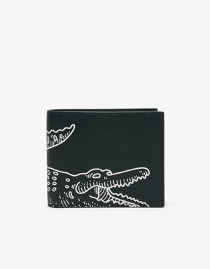 Men’s Small Contrast Print Folding Wallet