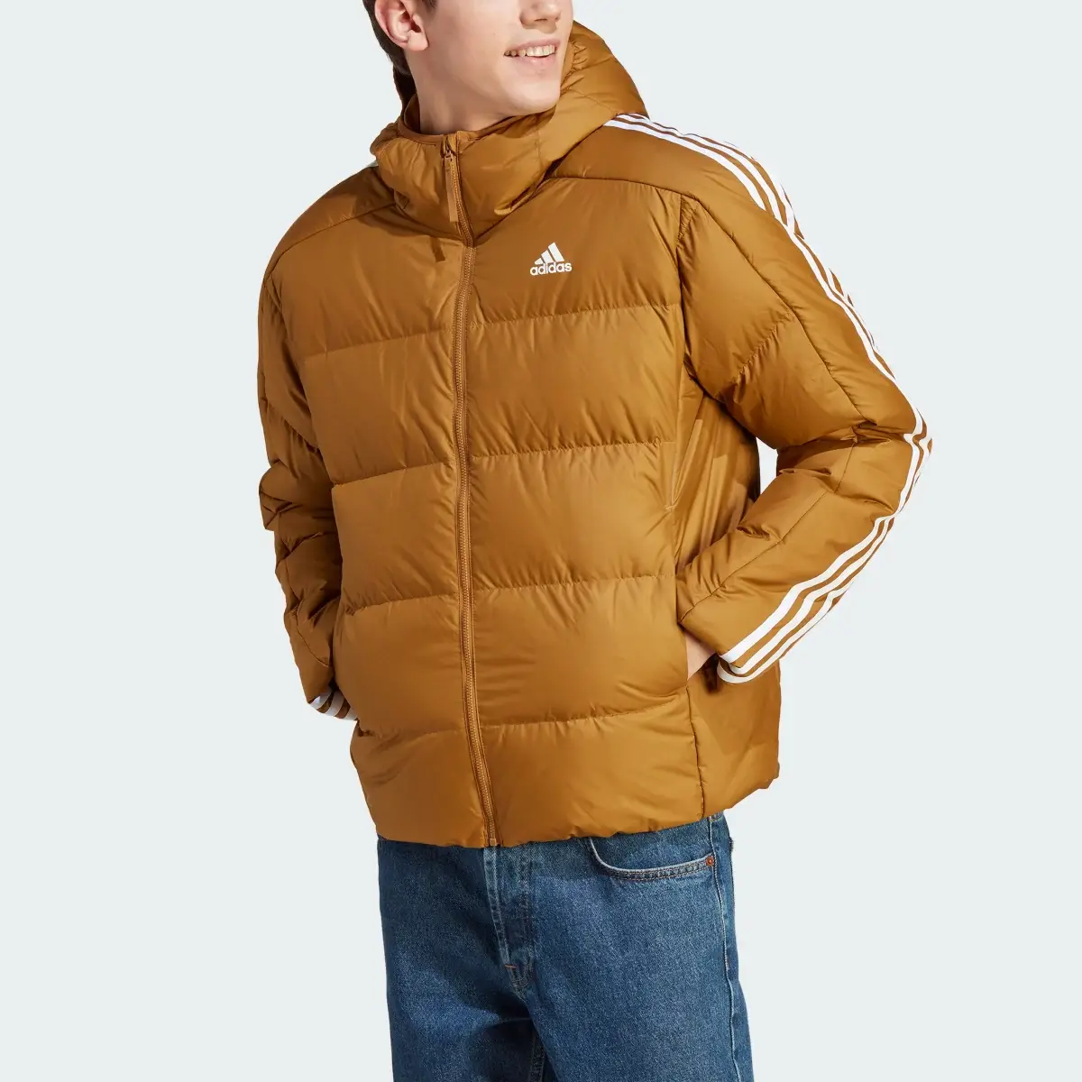 Adidas Essentials Midweight Down Hooded Jacket. 1