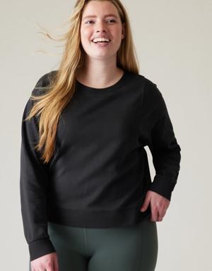 Athleta Sundown Crewneck Sweatshirt black