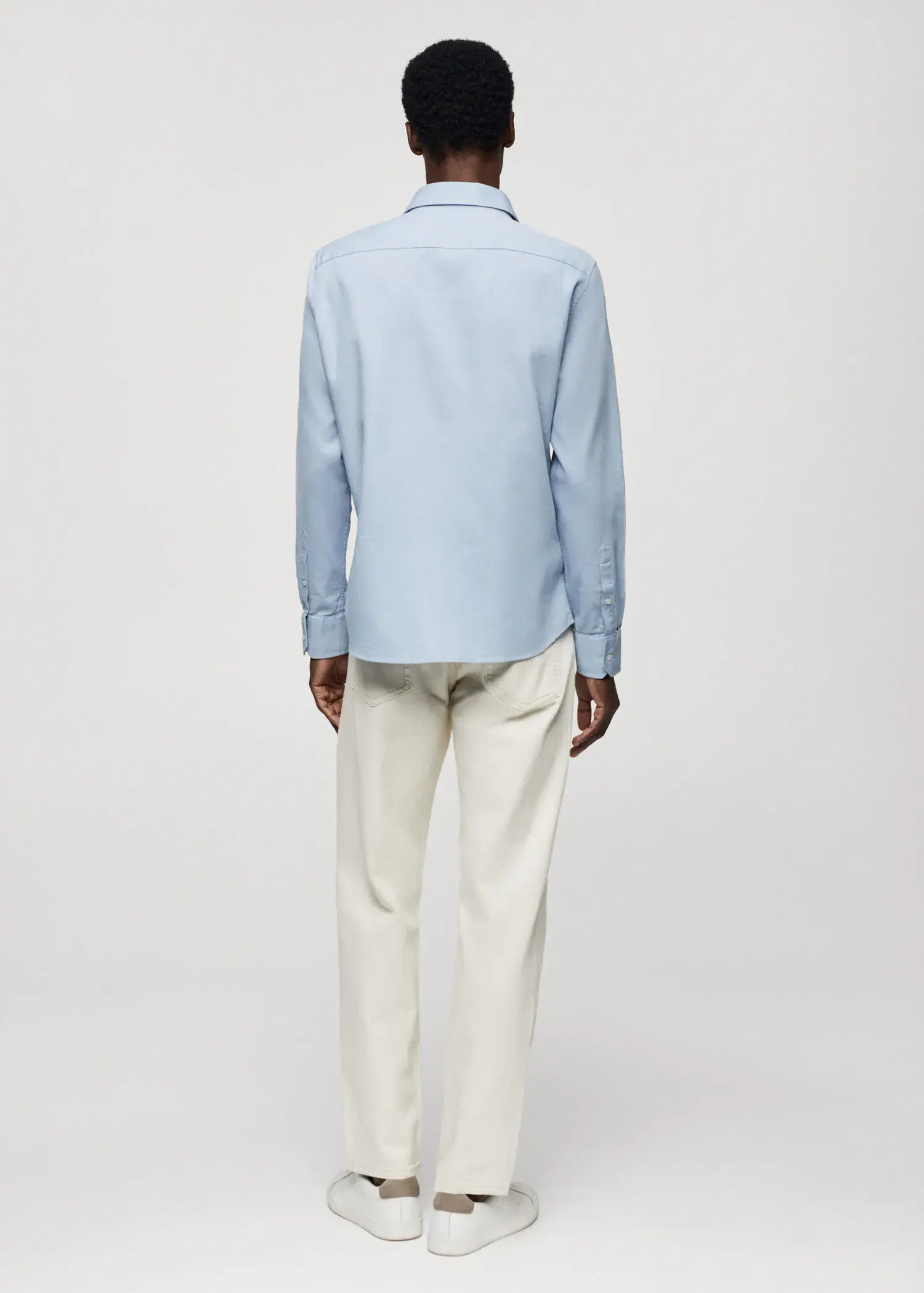 Mango Slim-fit cotton structured shirt. 3