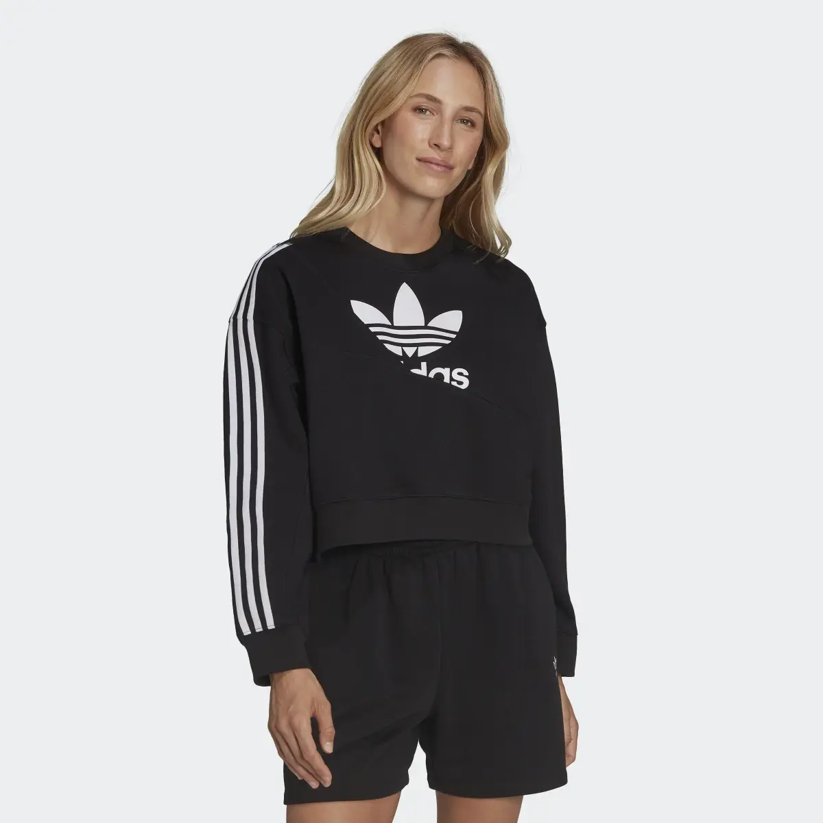 Adidas Adicolor Split Trefoil Sweatshirt. 2