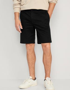 Slim Built-In Flex Rotation Chino Shorts for Men -- 9-inch inseam black