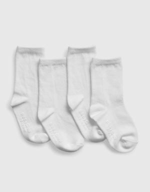 Toddler Crew Socks (4-Pack) white