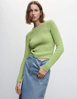 Ribbed chunky-knit sweater