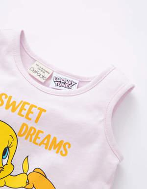 Kız Bebek Looney Tunes Kolsuz Şort Pijama Takım
