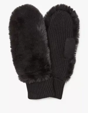 Faux Fur Mitten