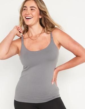 Maternity First-Layer Nursing Cami gray