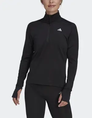 Adidas Fast Running Half-Zip Long Sleeve Top