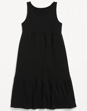 Old Navy Sleeveless Rib-Knit Swing Dress for Girls black