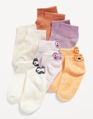 Unisex Ankle Socks 6-Pack for Toddler & Baby gray