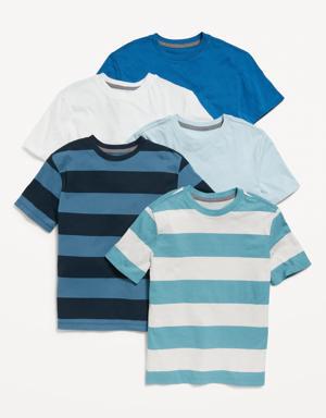 Softest Crew-Neck T-Shirt 5-Pack for Boys multi