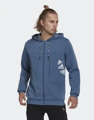 Adidas Felpa con cappuccio Essentials BrandLove Fleece Full-Zip. 2 Adidas Felpa con cappuccio Essentials BrandLove Fleece Full-Zip. 2