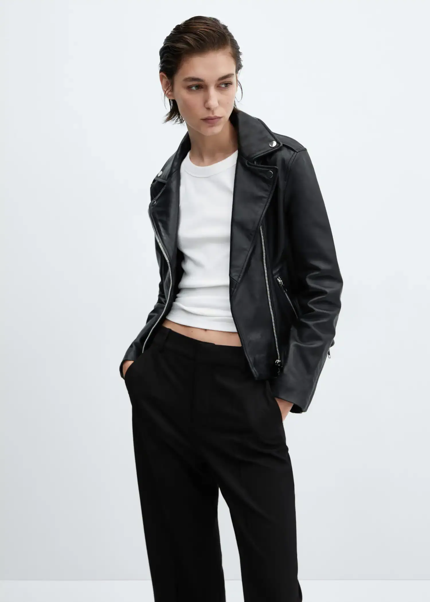 Mango Leather biker jacket. 1