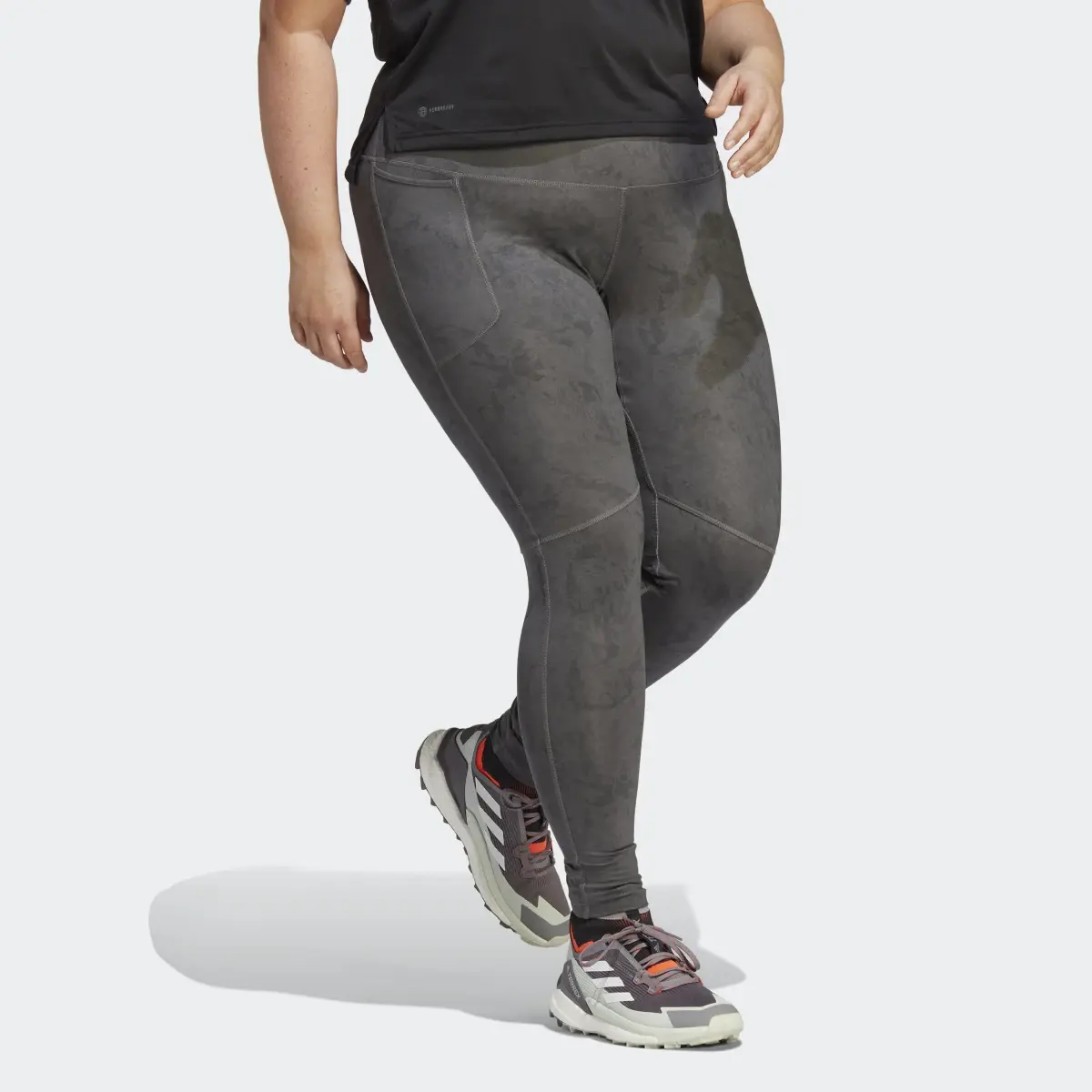 Adidas Terrex Multi Allover Print Leggings (Plus Size). 3